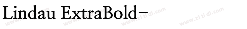 Lindau ExtraBold字体转换